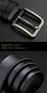 Men's Single-Layer Leather Perforated Belt